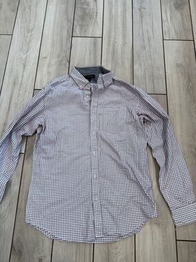 Banana republic luxe flannel slim fit Checked Button-Down Shirt size L